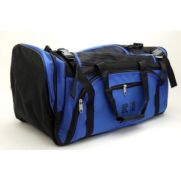 Martial Arts Bag with Mesh Top/pocket 13"x27"x14" (Black, Blue) - GTE Zone
