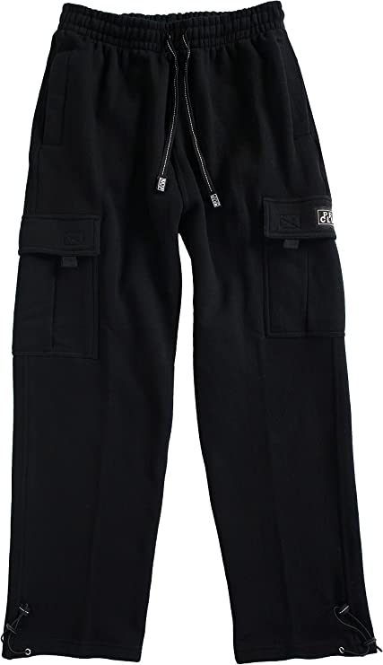 Pro Club Men's Heavyweight Fleece Cargo Pants (Black, Small) – GTE Zone