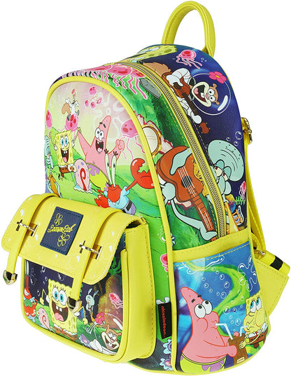 Nickelodeon Sponge Bob 11" Faux Leather Mini Backpack - A21343 - GTE Zone