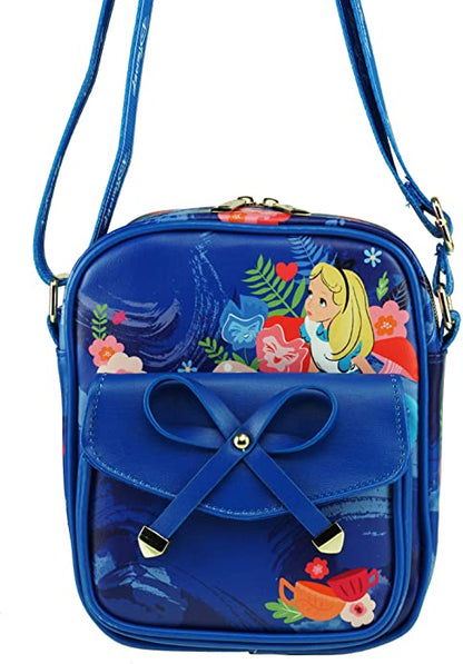 Mini - Alice in Wonderland - Vegan Mini 8" leather Crossbody/Shoulder Bag
