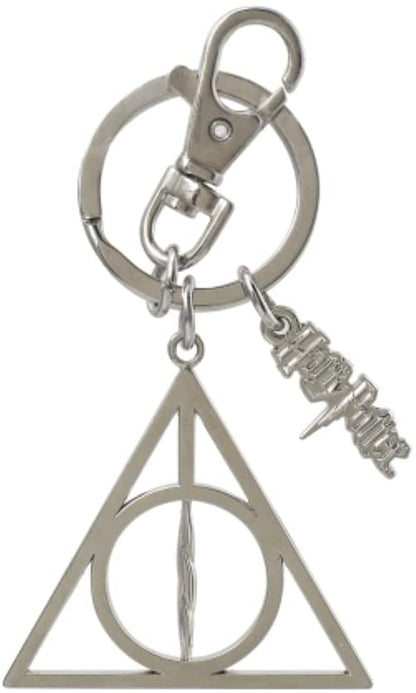 Harry Potter Deathly Hallows Pewter Key Ring, Silver ,2" - 48054 - GTE Zone