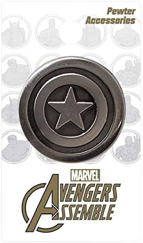 Marvel Captain America Shield Deluxe Pewter Lapel Pin - GTE Zone