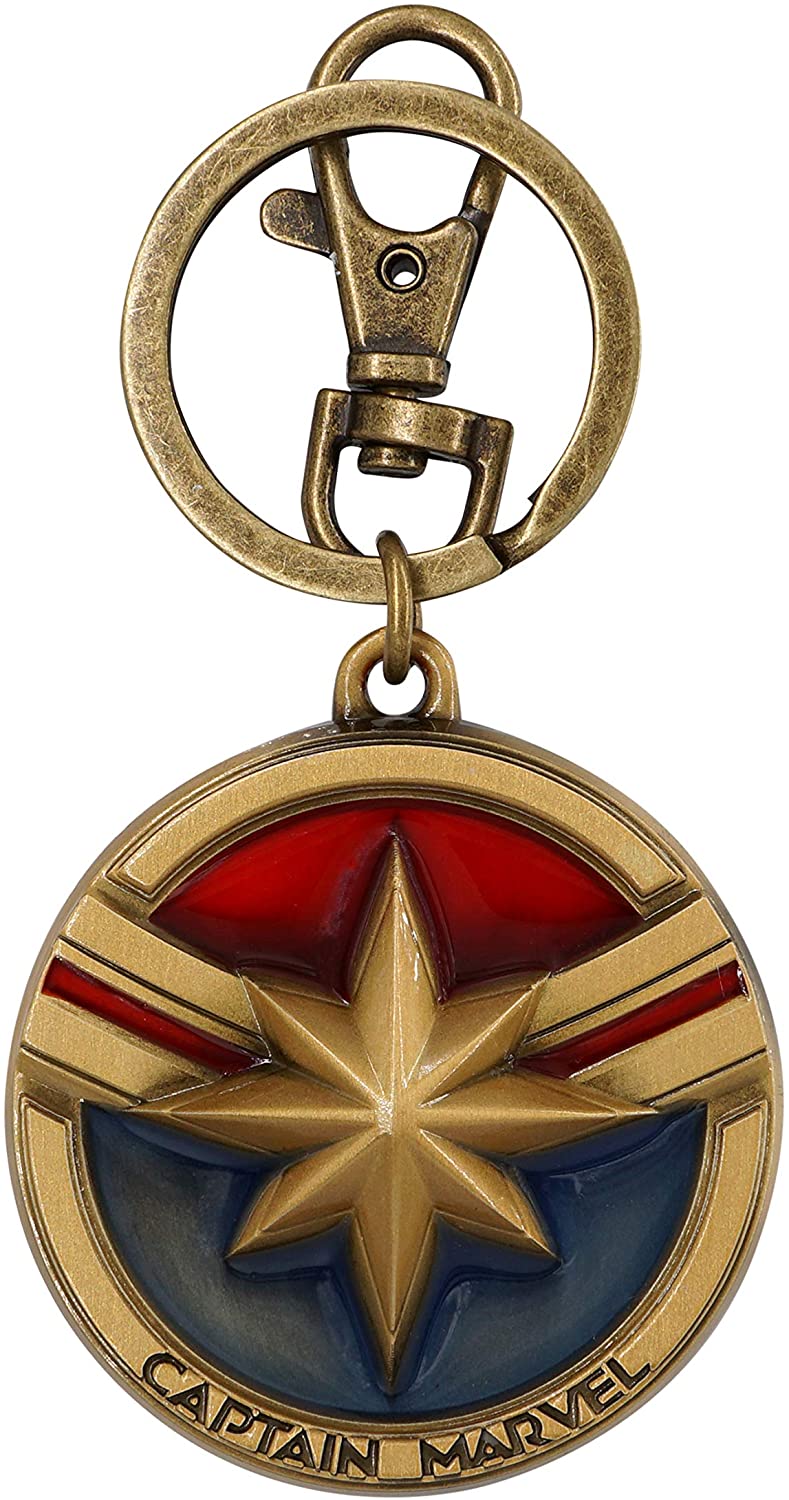 Marvel Captain Logo Pewter Key Ring - GTE Zone