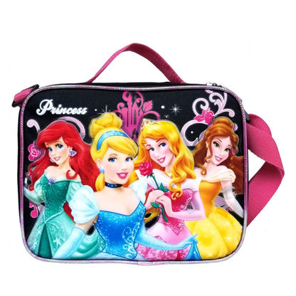 Disney - 4 Princess Rose Black School Lunch Bag A05372 - GTE Zone