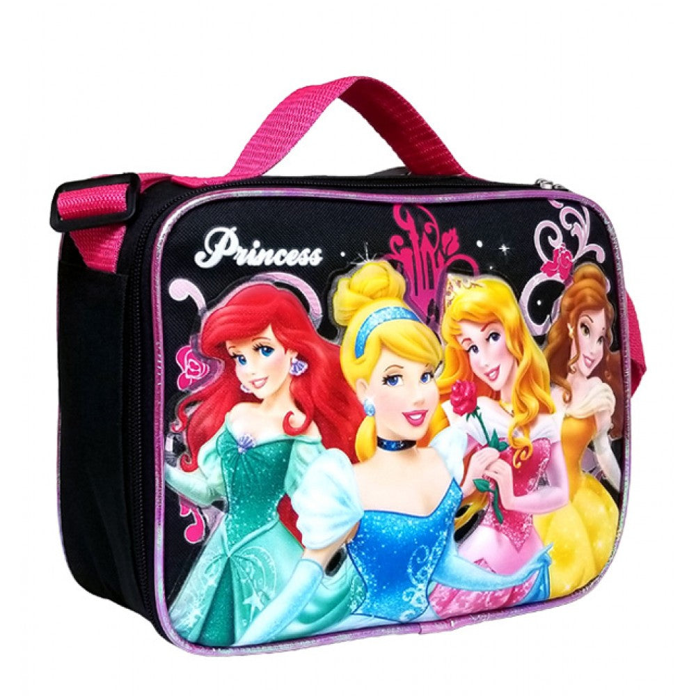 Disney - 4 Princess Rose Black School Lunch Bag A05372 - GTE Zone