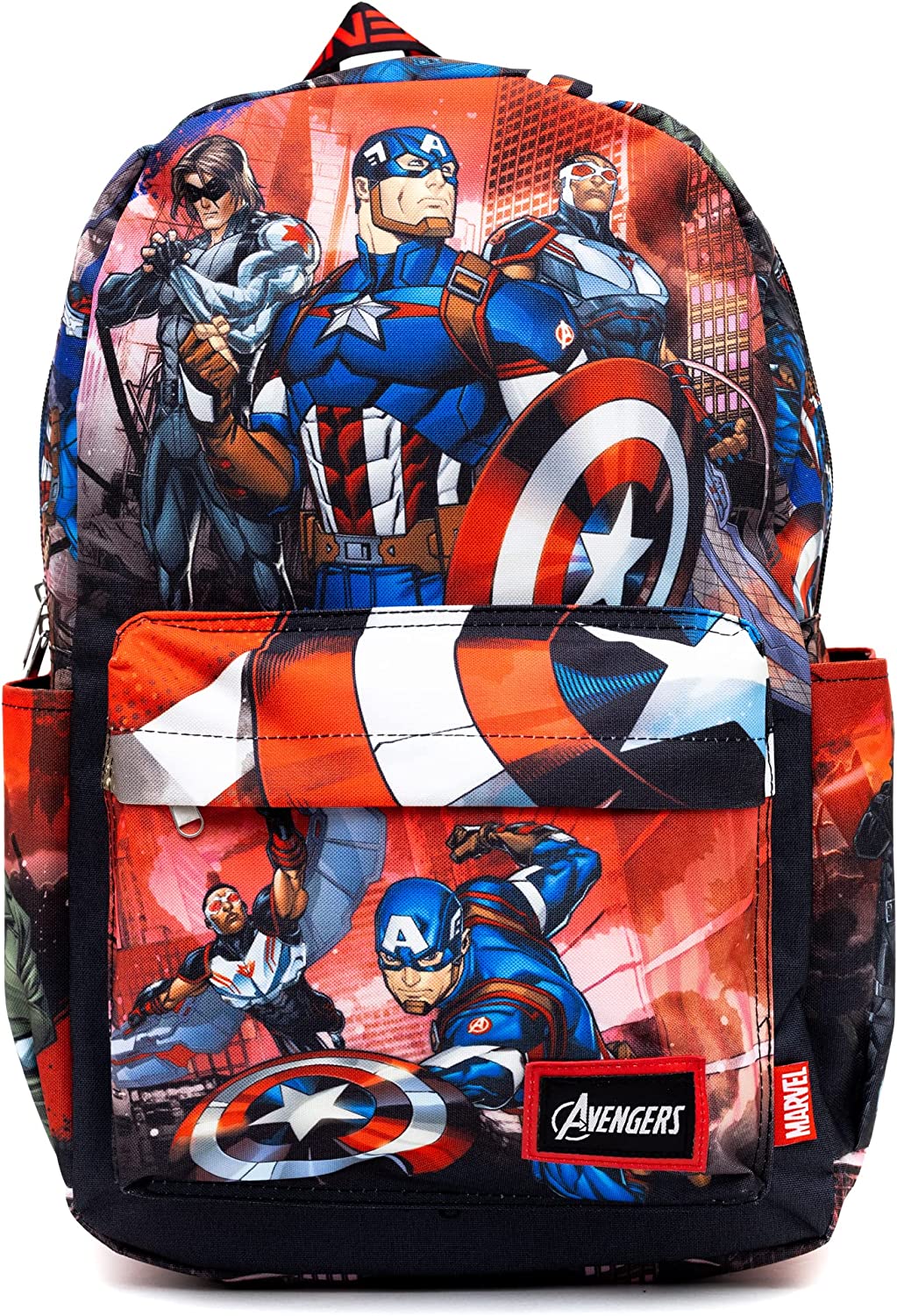 Disney -Marvel Avengers - Captain America - 17" Full Size Nylon Backpack - Wondapop