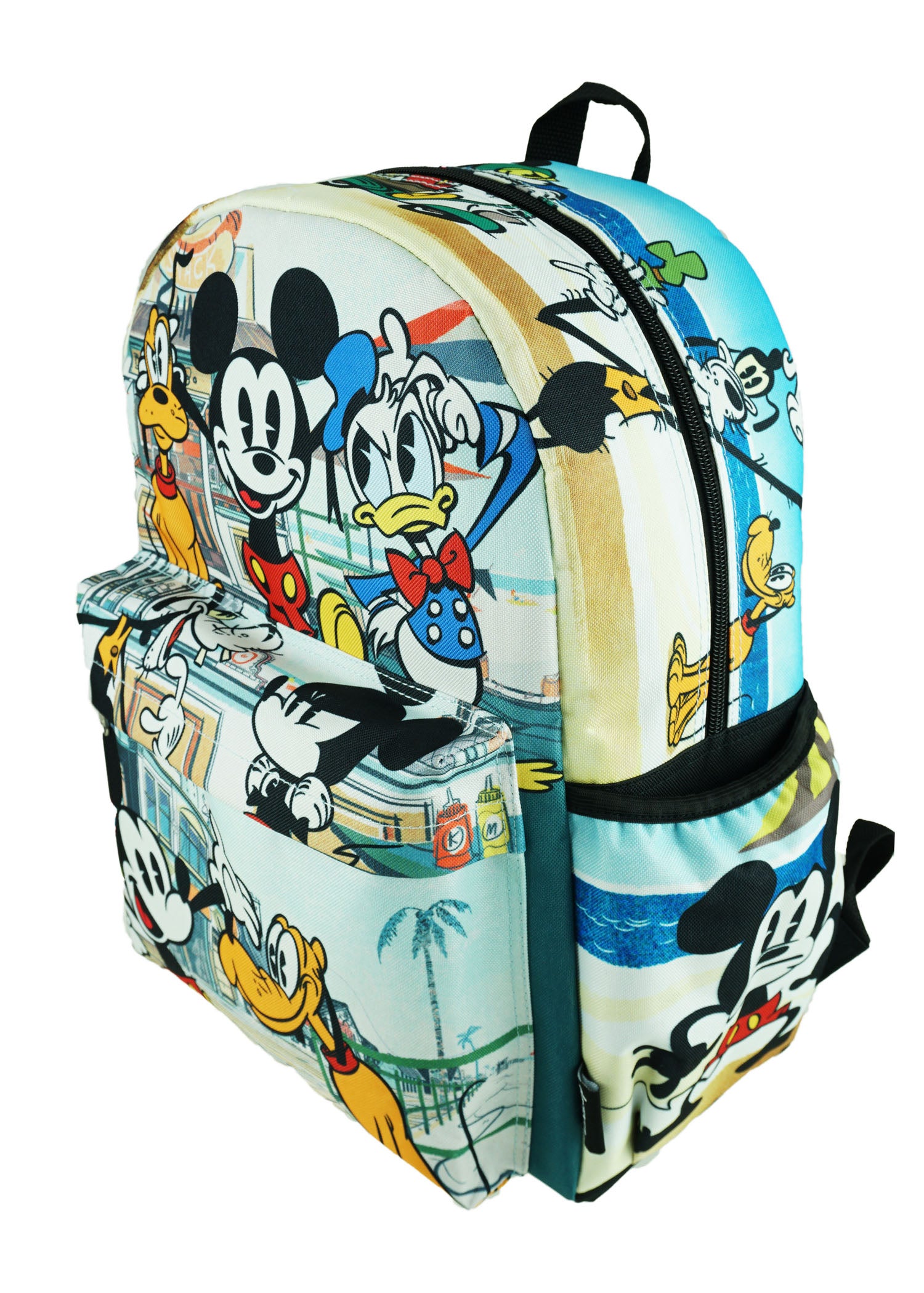 Mickey Mouse Deluxe Oversize Print Large 16" Backpack with Laptop Compartment - GTE Zone