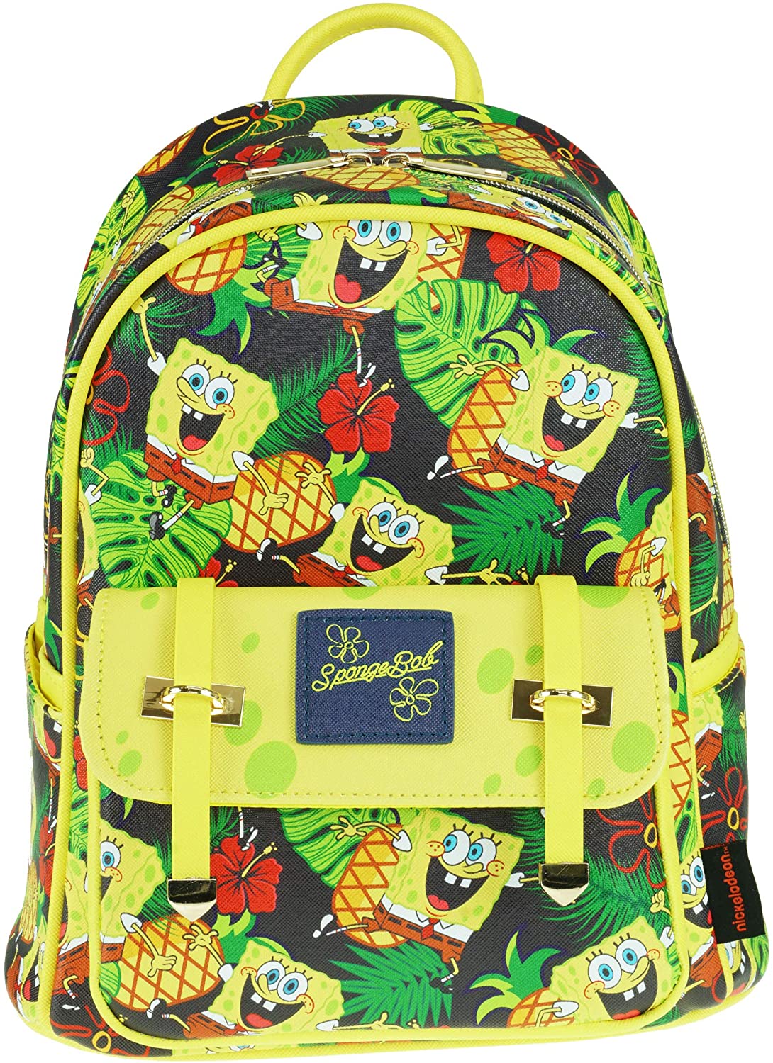 Nickelodeon Sponge Bob 11" Faux Leather Mini Backpack - A21036 - GTE Zone