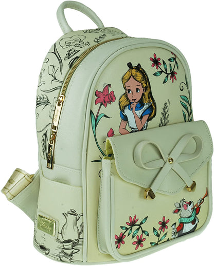 Alice in Wonderland 11" Vegan Leather Mini Backpack - A21730 - GTE Zone