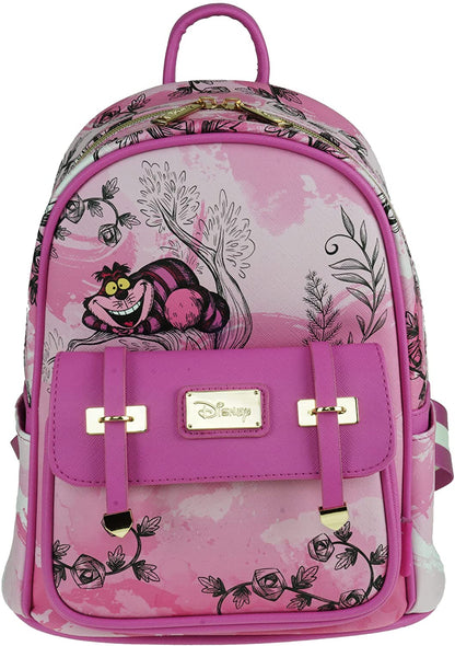 Alice in Wonderland - Cheshire Cat 11" Vegan Leather Mini Backpack - A21819 - GTE Zone