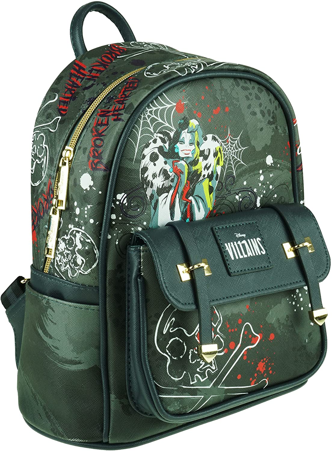 Villains - Cruella DeVil 11" Vegan Leather Mini Backpack - A21820 - GTE Zone