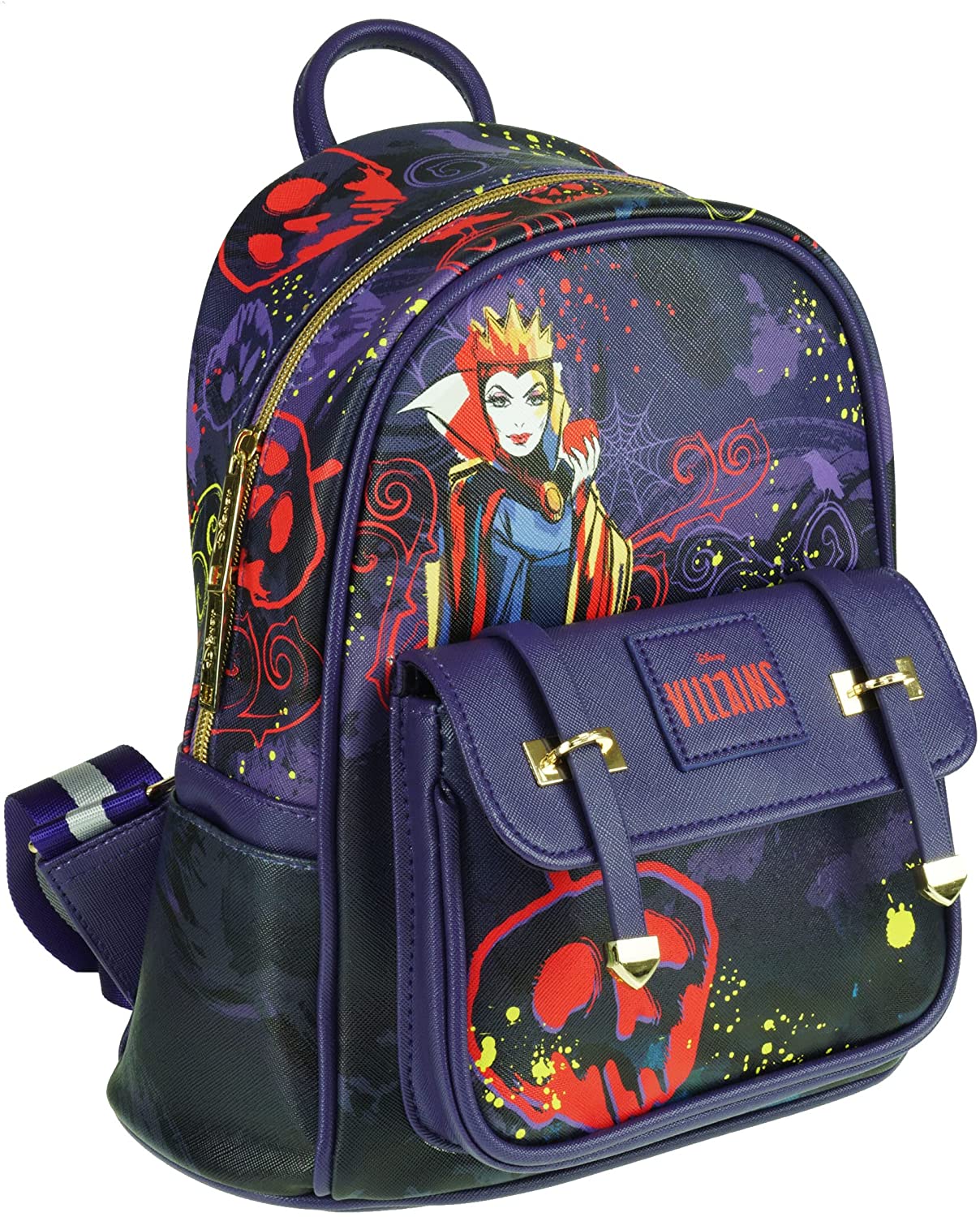Villains - Evil Queen 11" Vegan Leather Mini Backpack - A21828 - GTE Zone