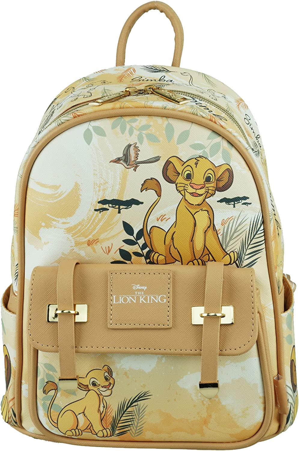 The Lion King - Simba & Nala - Wondapop 11 Inch Vegan Leather Mini Backpack - A22503