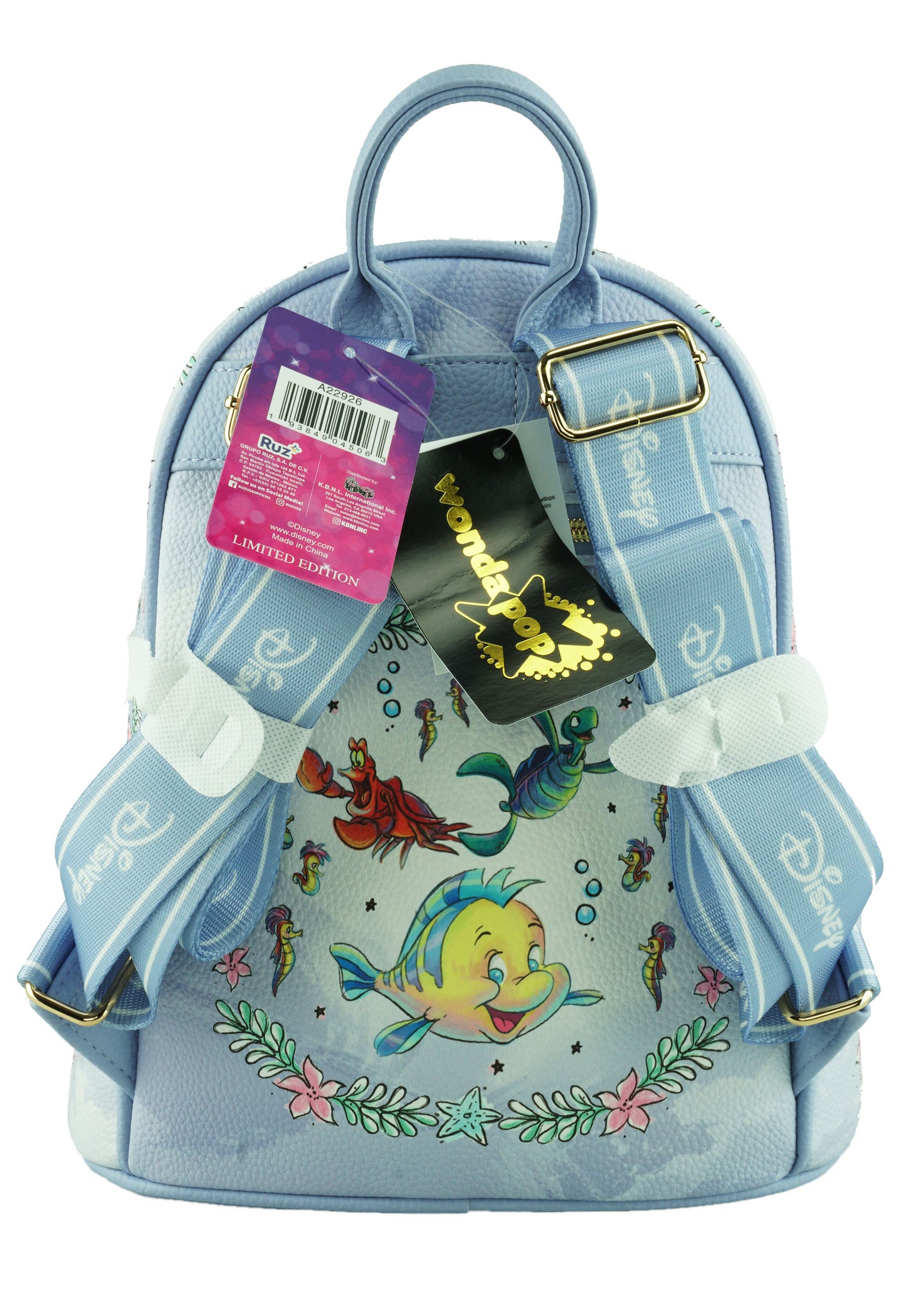 NEW The Little Mermaid - Ariel - Wondapop 11 Inch Vegan Leather Mini Backpack