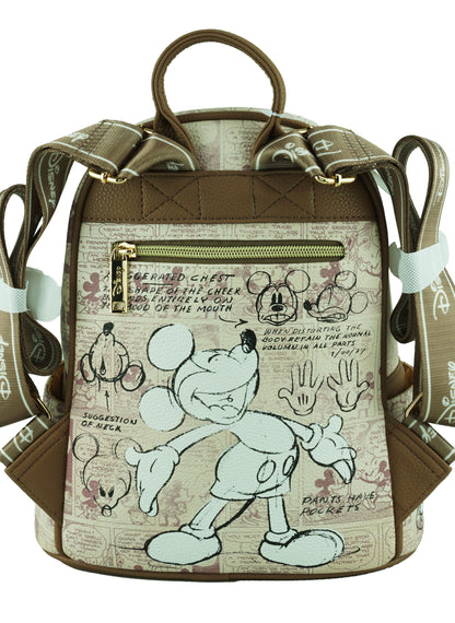 NEW Disney Mickey Mouse - Wondapop 11 Inch Vegan Leather Mini Backpack
