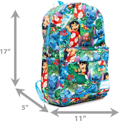 Disney - Lilo and Stitch - 17" Full Size Nylon Backpack - Wondapop