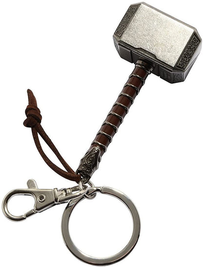 Marvel Avengers Thor's Hammer Pewter Keychain Key Ring With Clip - GTE Zone
