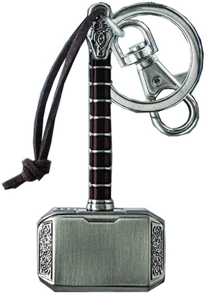 Marvel Avengers Thor's Hammer Pewter Keychain Key Ring With Clip - GTE Zone