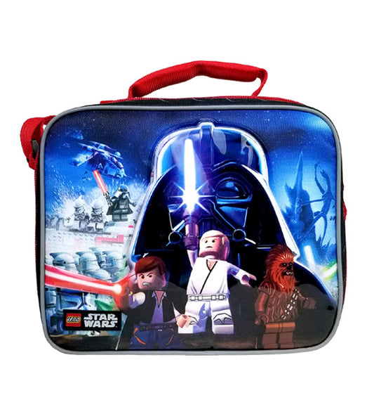 New Lego Star Wars Boy's School Lunch Box Bag Licensed Lego Skywalker Han Solo Vader - GTE Zone